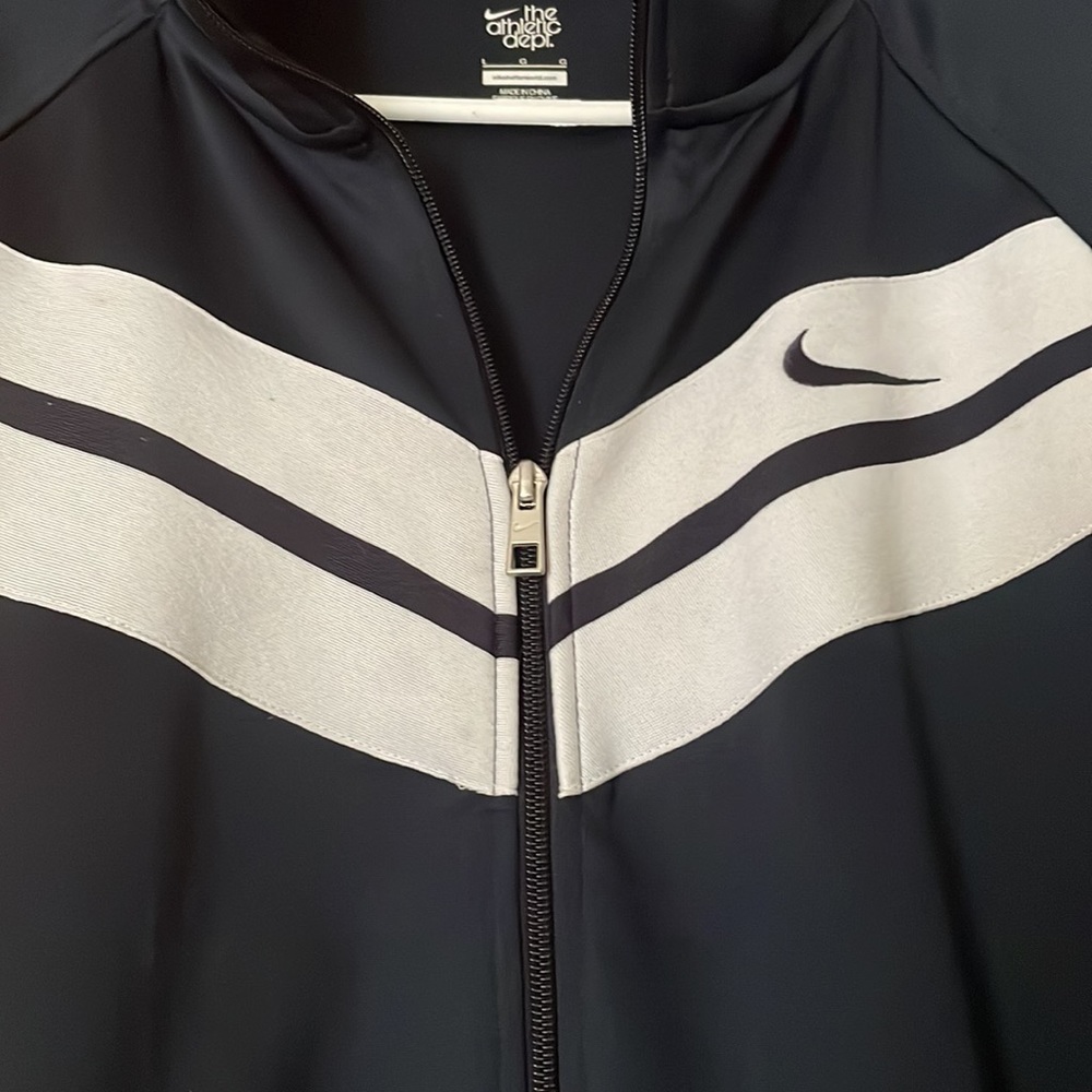 Excellent Euc Nike Polyester Track Jacket, Dark N… - image 3